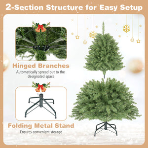 4 FT Artificial Christmas Tree with Easy-Setup Hinges