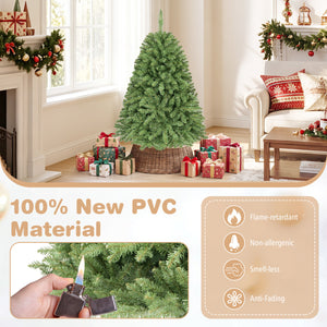 4 FT Artificial Christmas Tree with Easy-Setup Hinges