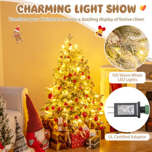 4 FT Pre-lit Artificial Entrance Christmas Tree 100 LED Lights