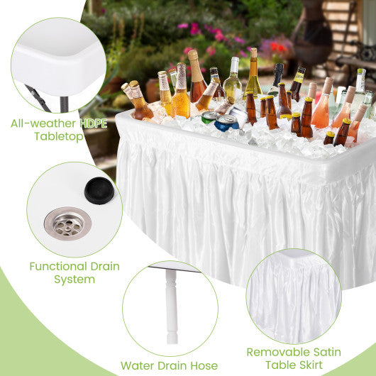 Mud Kitchen Fir Wood Play Kitchen with 4 Panting Pots Faucet Removable Sink-Natural