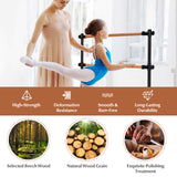 4 Foot Portable  Freestanding Double Ballet Barre-Black