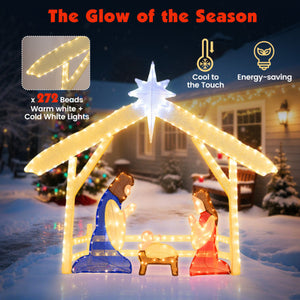 3D Lighted Angel Christmas Decoration 5.5 FT Halo Angel