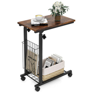 Farmhouse Nightstand with 3 Storage Drawers and Handles-Walnut