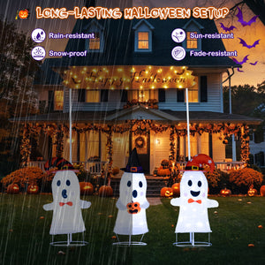 4 Pieces Halloween Decoration Pop up Ghosts with Gate and LED Lights