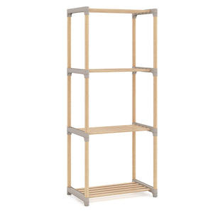 4-Tier Bookshelf with Open Shelves for Home Office and Bathroom-4-Tier
