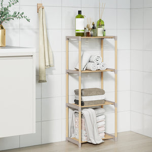 4-Tier Bookshelf with Open Shelves for Home Office and Bathroom-4-Tier