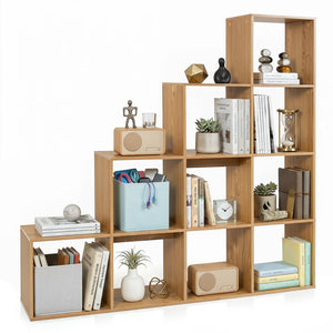 4-Tier Bookshelf with 2 Anti-Tipping Kits for Home Office-Natrual