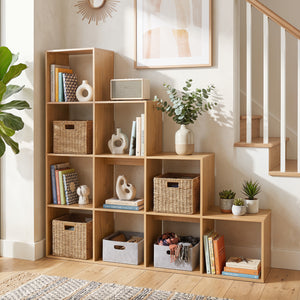 4-Tier Bookshelf with 2 Anti-Tipping Kits for Home Office-Natrual