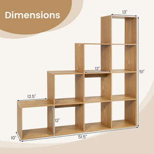 4-Tier Bookshelf with 2 Anti-Tipping Kits for Home Office-Natrual