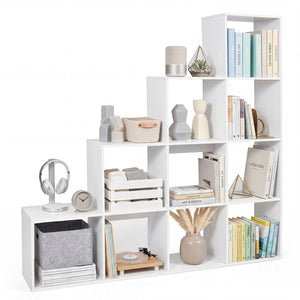 4-Tier Bookshelf with 2 Anti-Tipping Kits for Home Office-White