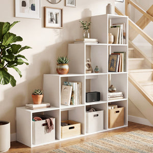 4-Tier Bookshelf with 2 Anti-Tipping Kits for Home Office-White
