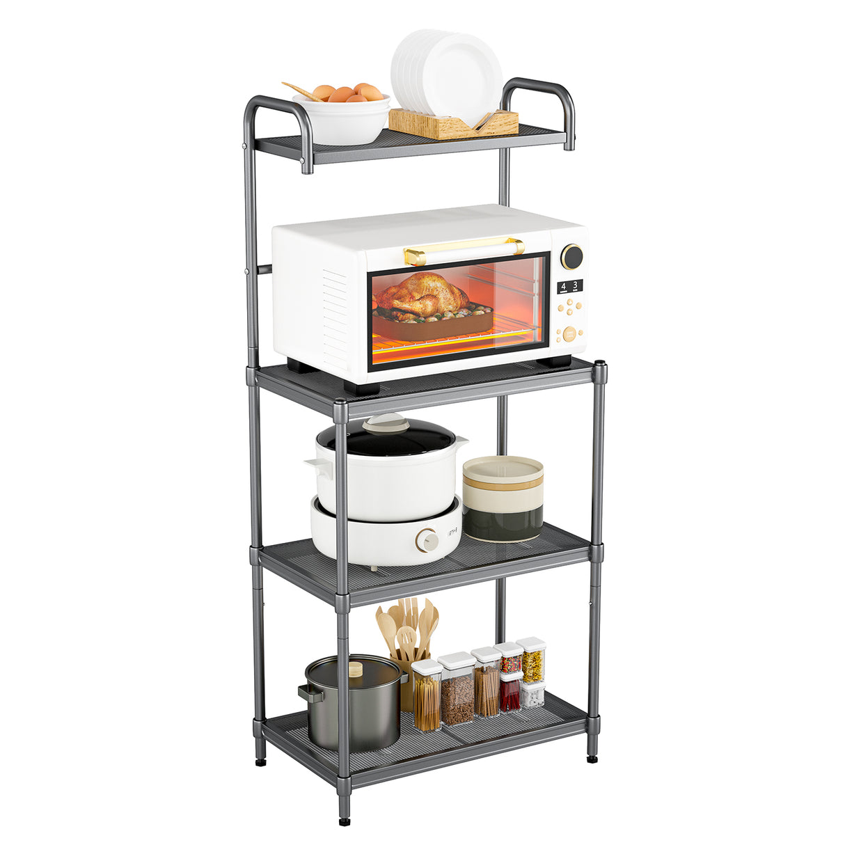 4-Tier Baker ™s Rack Stand Shelves Kitchen Storage Rack Organizer