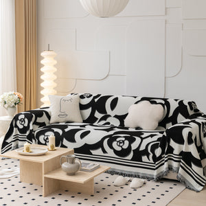 Chenille Sofa Cover Blanket, Couch Cover Blanket Throws for Couches Living Room Furniture Throw Covers