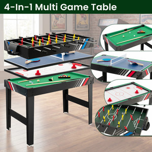 4-in-1 Multi Game Table with Pool Billiards