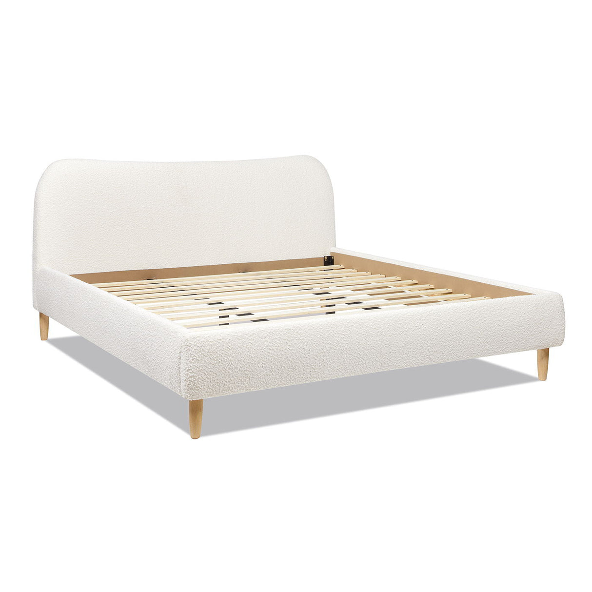 Roman - Curved Headboard Upholstered Platform Bed by Couch.com