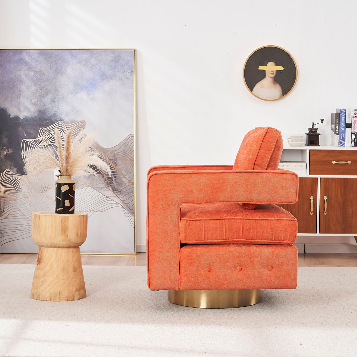 Swivel Barrel Chair 360 Degree Swivel Club Modern Accent Single Sofa Chair by Couch.com