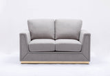 Valin - Linen Loveseat For Living Room - Gray by Couch.com