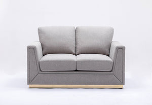 Valin - Linen Loveseat For Living Room - Gray by Couch.com