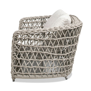 Everly - Frame Barrel Deep Seating Patio Loveseat Sofa Axroma Olefin - Oat Beige by Couch.com