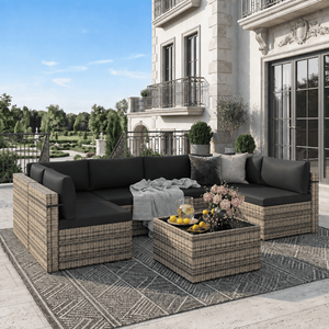 Axis 106.2" Classic Outdoor Sectional Set, 7-Piece