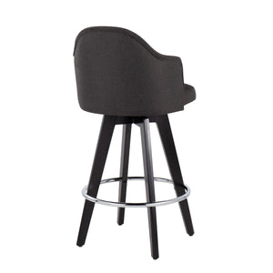 Ahoy - Contemporary Fixed Height Counter Stool With Round Footrest (Set of 2) by Couch.com