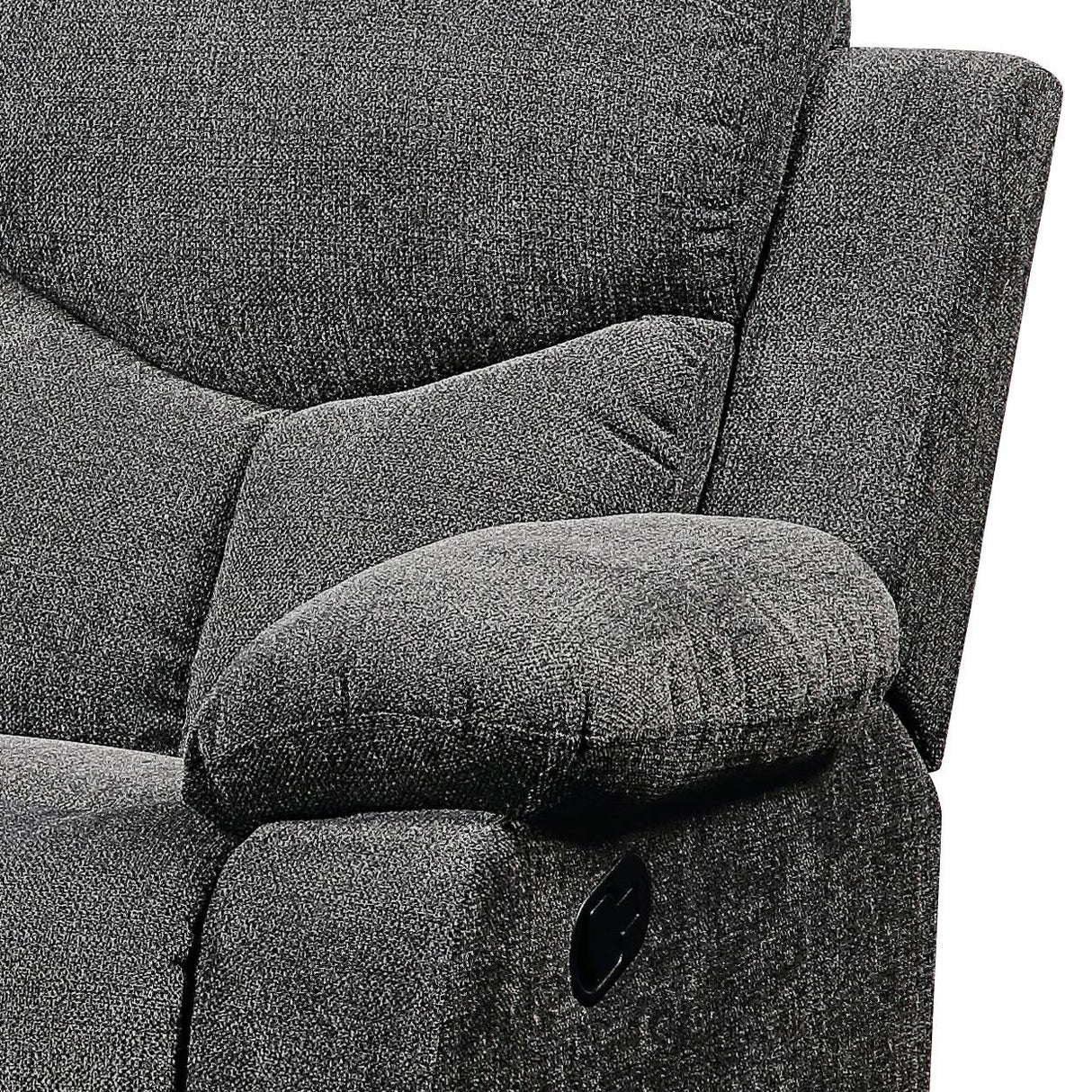 Kalen Chenille Sofa With Drop Down Table - Gray