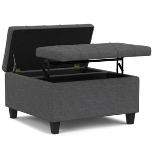 Harrison - Upholstered Coffee Table Storage Ottoman by Couch.com