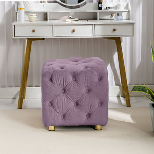 Modern Velvet Upholstered Ottoman, Exquisite Small End Table, Soft Foot Stool, Dressing Makeup Chair, Comfortable Seat For Living Room, Bedroom, Entrance by Couch.com