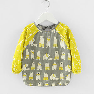 Baby Dinner Coverall Bib Spring And Autumn Long Sleeve Apron