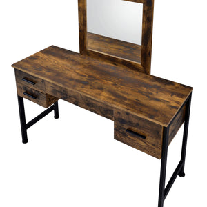Juvanth - Rustic Vanity Desk Mirror - Oak by Couch.com