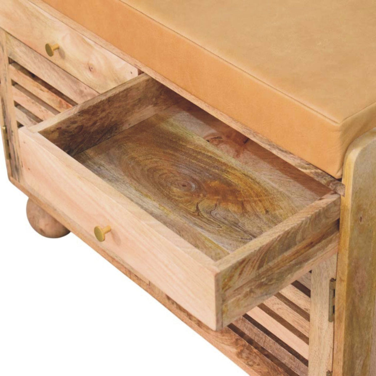 Shutter Shoe Rack With 2 Drawers - Beige by Couch.com