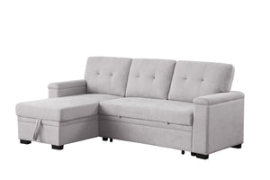 Lucca II - 84.5"W Reversible Sleeper Sectional Sofa with Storage Chaise by Couch.com