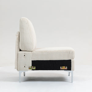 Single Couch Modular Armless Accent Chair With Back Cushion by Couch.com