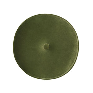 Riley - Round Footstool Ottoman - Olive Green by Couch.com