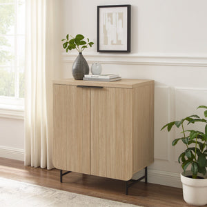 Modern Scandi Fluted Door Storage Console - Coastal Oak by Couch.com