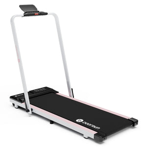 DeerRun A5 Pro Smart 2 in 1 Folding Treadmill Pink with Handrail, 300Lbs