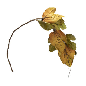 Maple Leaf Spray Green & Mustard, Botanicals Decor For Harvest Festival Fall Festival & Thanksgiving Table Decorations (Set of 12) - Green / Mustard by Couch.com
