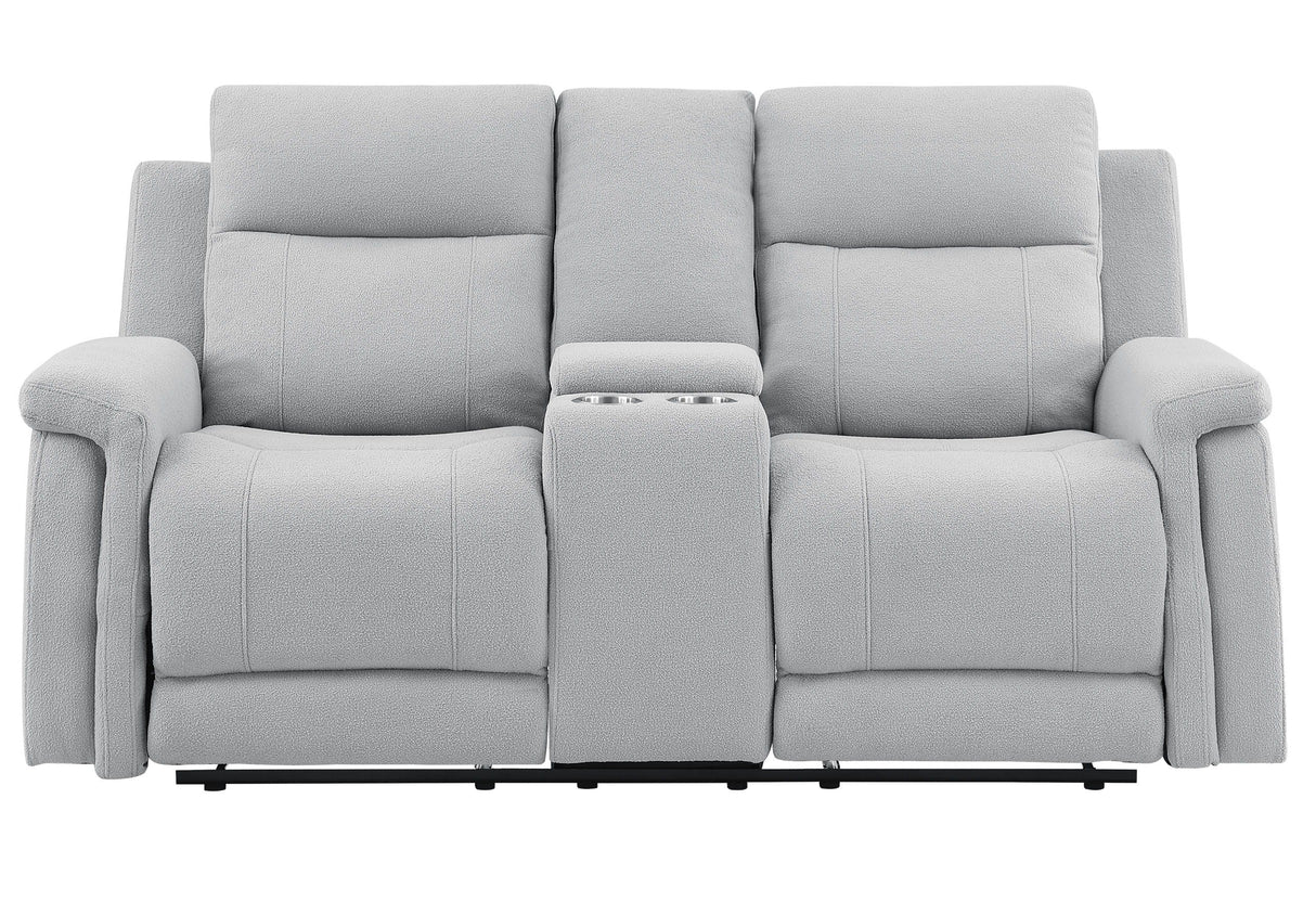 Eco - Console Reclining Loveseat - Gray by Couch.com