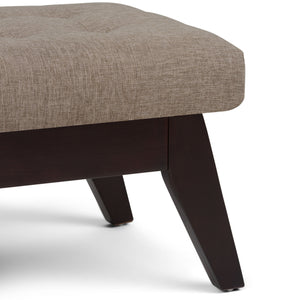 Draper - Upholstered Mid Century Tufted Ottoman Bench by Couch.com