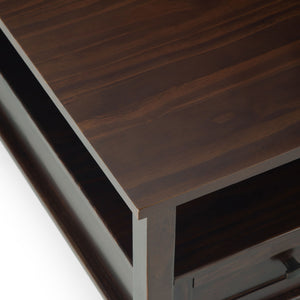 Warm Shaker - Square Coffee Table - Tobacco Brown by Couch.com