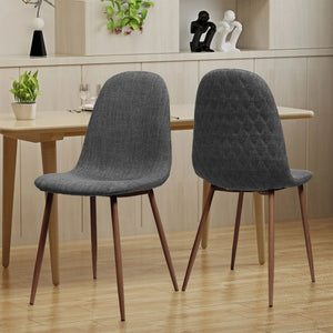 Elegant Dining Chair Set With Fabric Upholstery