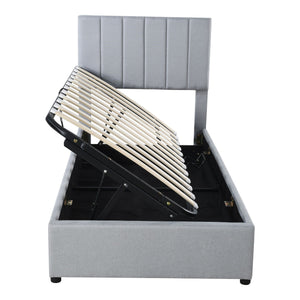 Upholstered Platform Bed With A Hydraulic Storage System by Couch.com