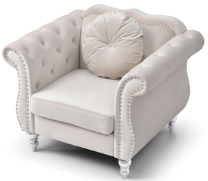 Chic Transitional Flared Arm Chair by Couch.com
