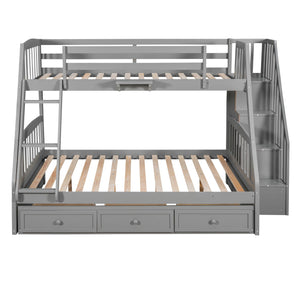 Bunk Bed With Drawers, Ladder And Storage Staircase by Couch.com
