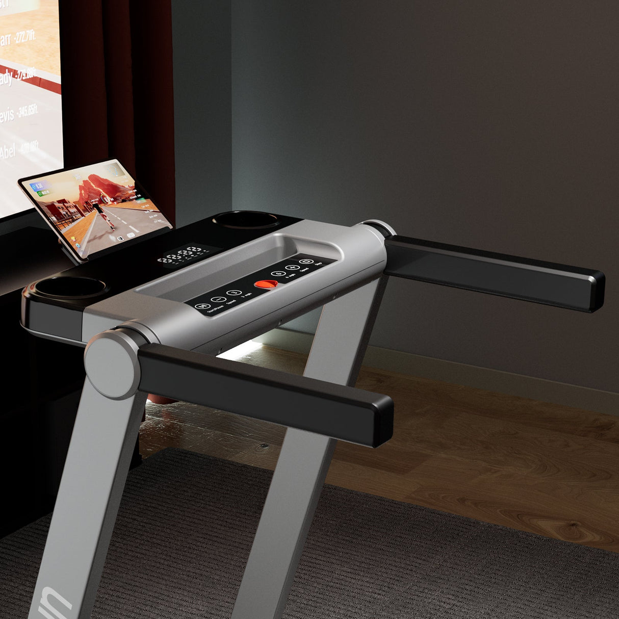 DeerRun A1 Pro Move+  6% Incline Foldable Treadmill——2025 Upgraded Chip & NFC Support | 350Lbs, 10mph Silver