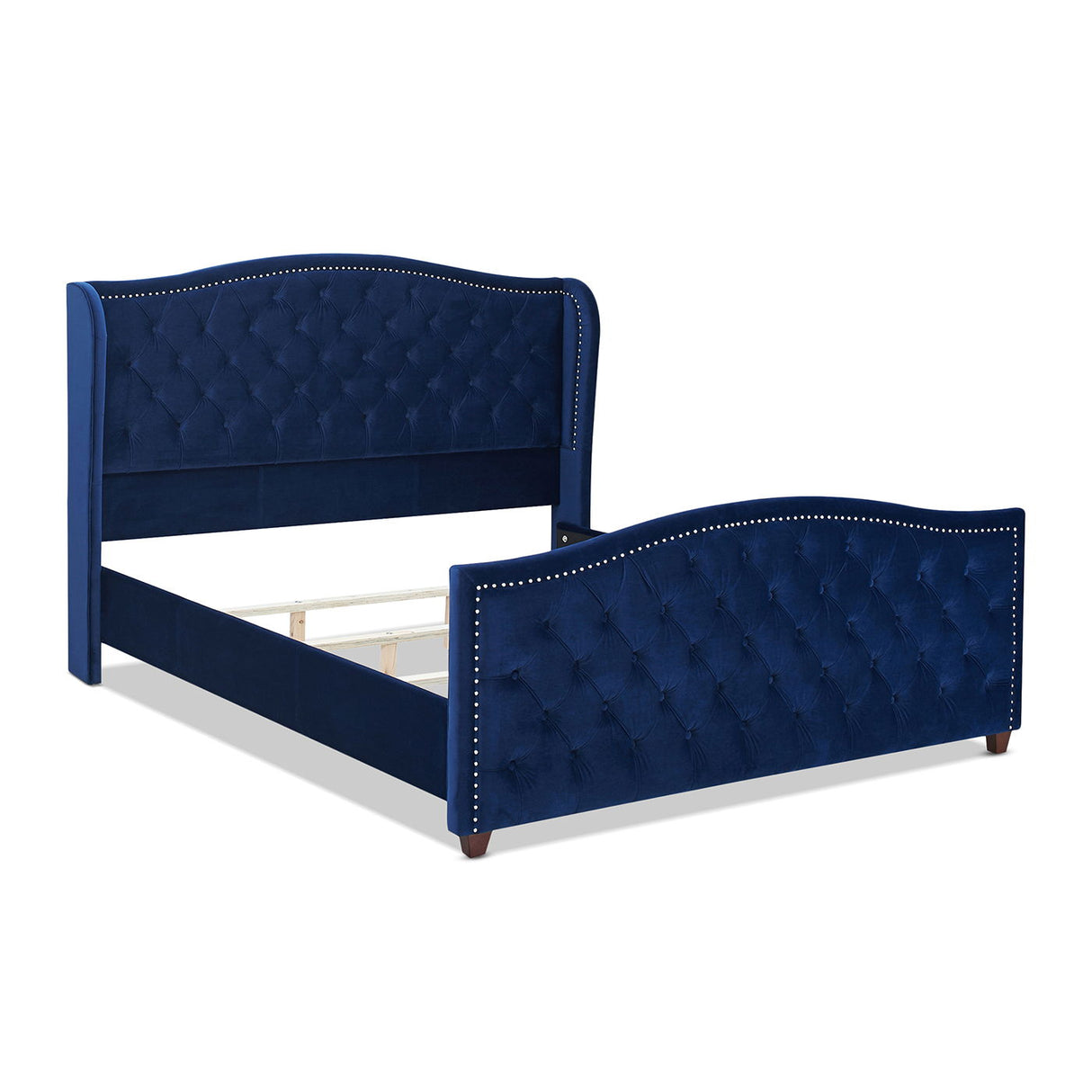 Marcella - Upholstered Shelter Headboard Bed Set by Couch.com