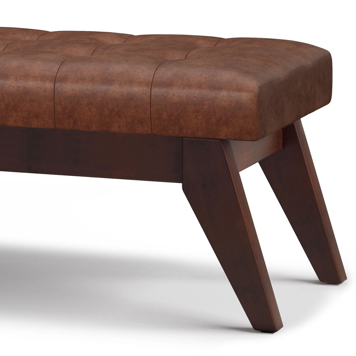 Draper - Upholstered Mid Century Tufted Ottoman Bench by Couch.com