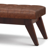 Draper - Upholstered Mid Century Tufted Ottoman Bench by Couch.com