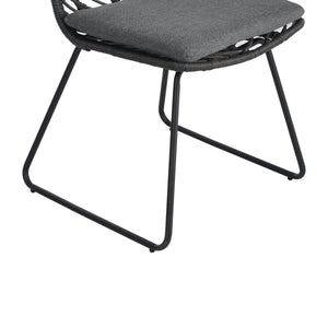 DEJA Chair 2PCS with 2 Cushions, Gray