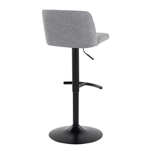 Toriano - Contemporary Adjustable Bar Stool With Rounded T Footrest (Set of 2) by Couch.com